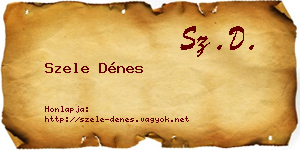Szele Dénes névjegykártya