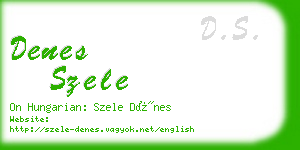 denes szele business card